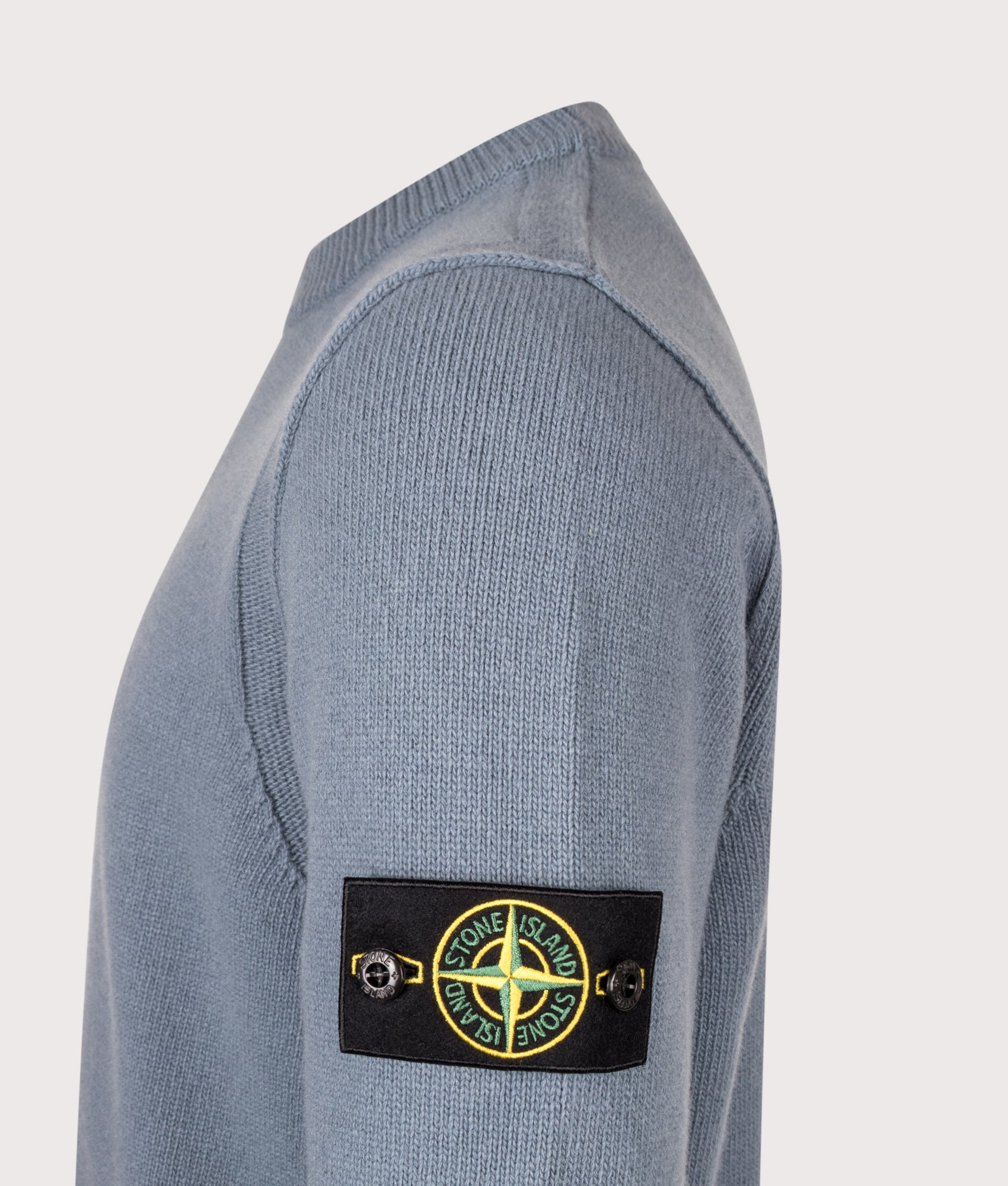 STONE ISLAND Lambswool Crewneck Jumper Steel Blue