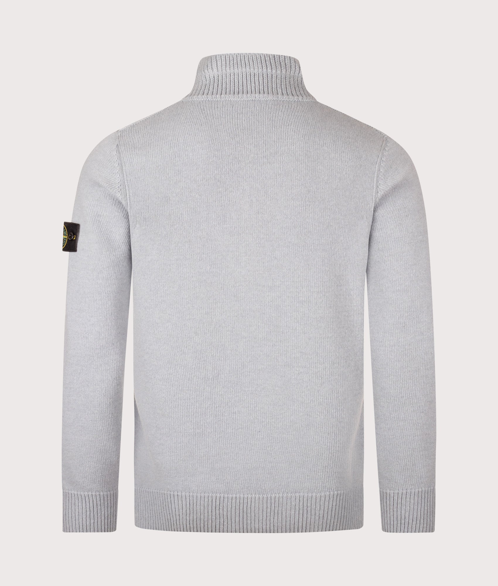 STONE ISLAND Lambswool Button Up Jumper Ash Grey