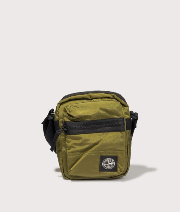 STONE ISLAND Coated Nylon Metal in Econyl® Crossbody Bag Cactus
