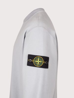 STONE ISLAND Oversized Fit Brushed Organic Cotton Fleece Sweatshirt Ash Grey