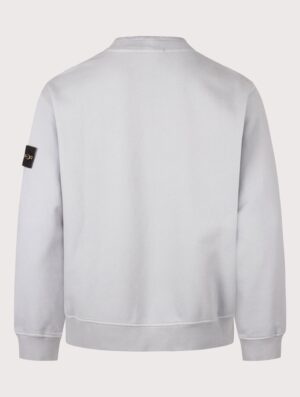 STONE ISLAND Oversized Fit Brushed Organic Cotton Fleece Sweatshirt Ash Grey