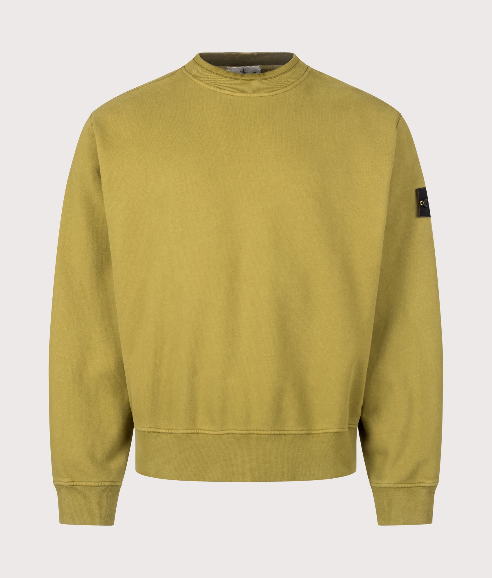 STONE ISLAND Oversized Fit Brushed Organic Cotton Fleece Sweatshirt Cactus