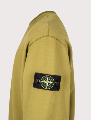 STONE ISLAND Oversized Fit Brushed Organic Cotton Fleece Sweatshirt Cactus