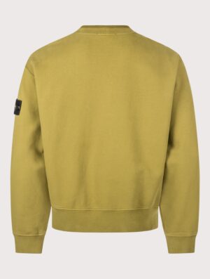 STONE ISLAND Oversized Fit Brushed Organic Cotton Fleece Sweatshirt Cactus