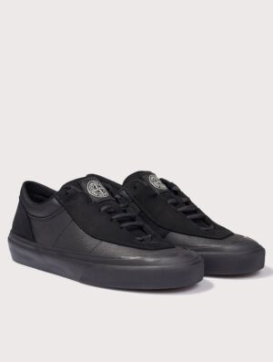 STONE ISLAND Canvas Suede Low Top Trainers Black