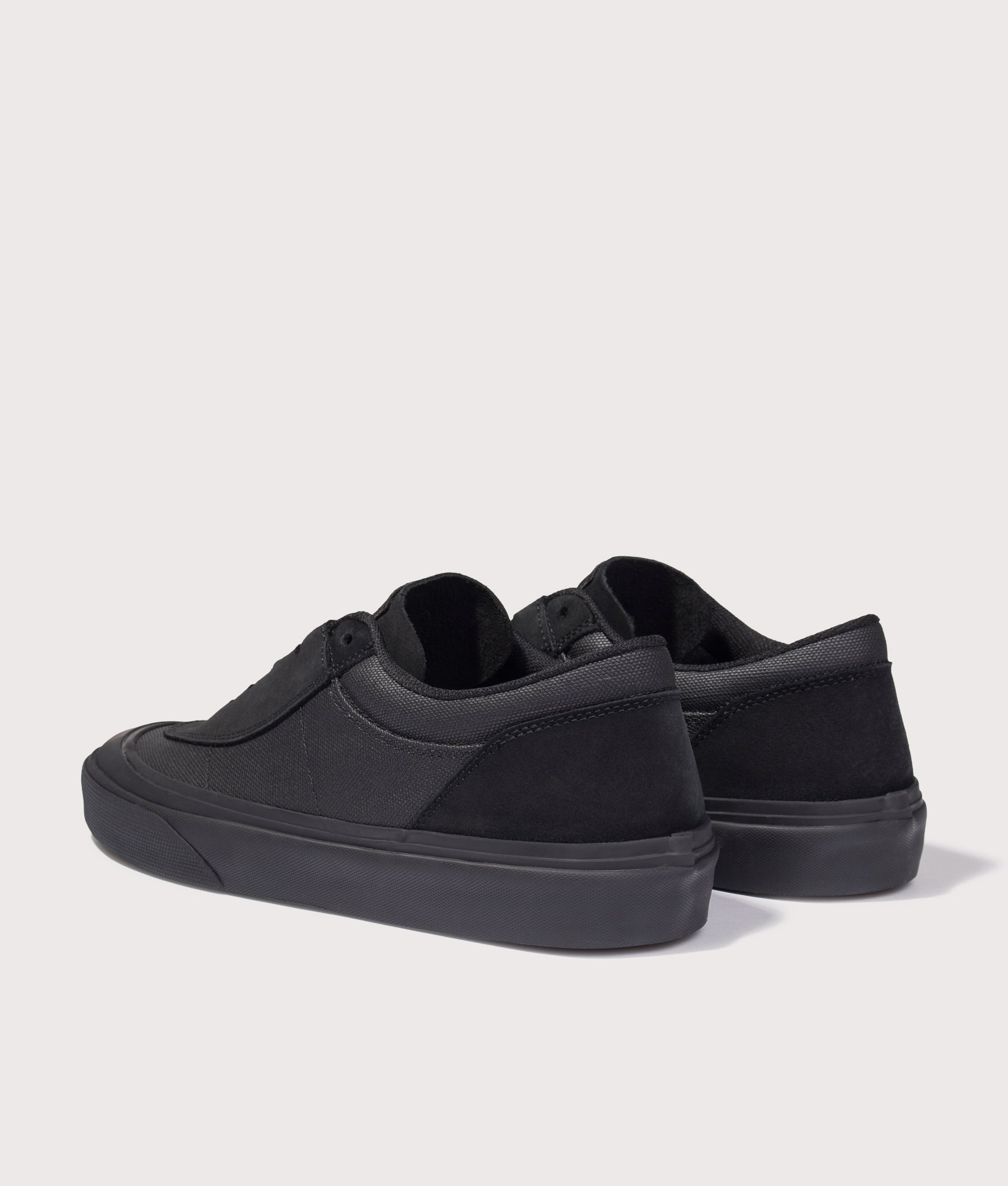 STONE ISLAND Canvas Suede Low Top Trainers Black