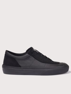 STONE ISLAND Canvas Suede Low Top Trainers Black