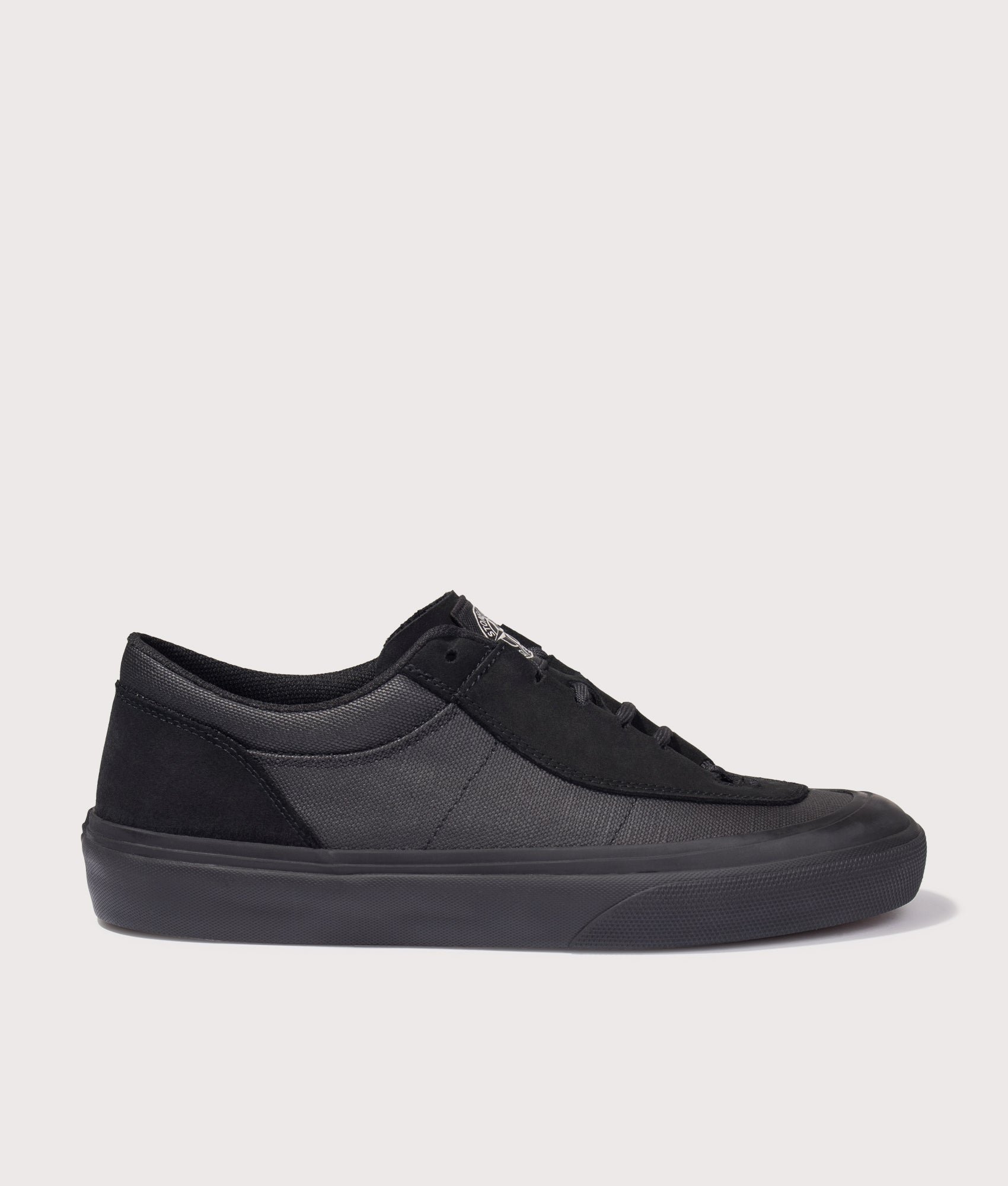 STONE ISLAND Canvas Suede Low Top Trainers Black