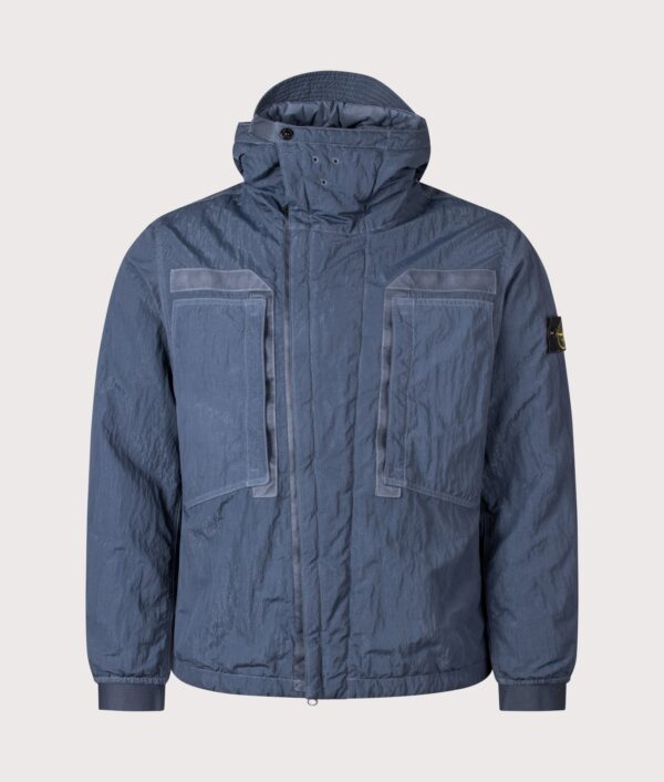 STONE ISLAND Warp Rib Nylon-TC Jacket Slate Blue