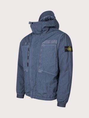 STONE ISLAND Warp Rib Nylon-TC Jacket Slate Blue