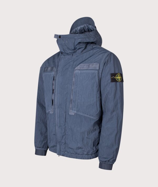 STONE ISLAND Warp Rib Nylon-TC Jacket Slate Blue