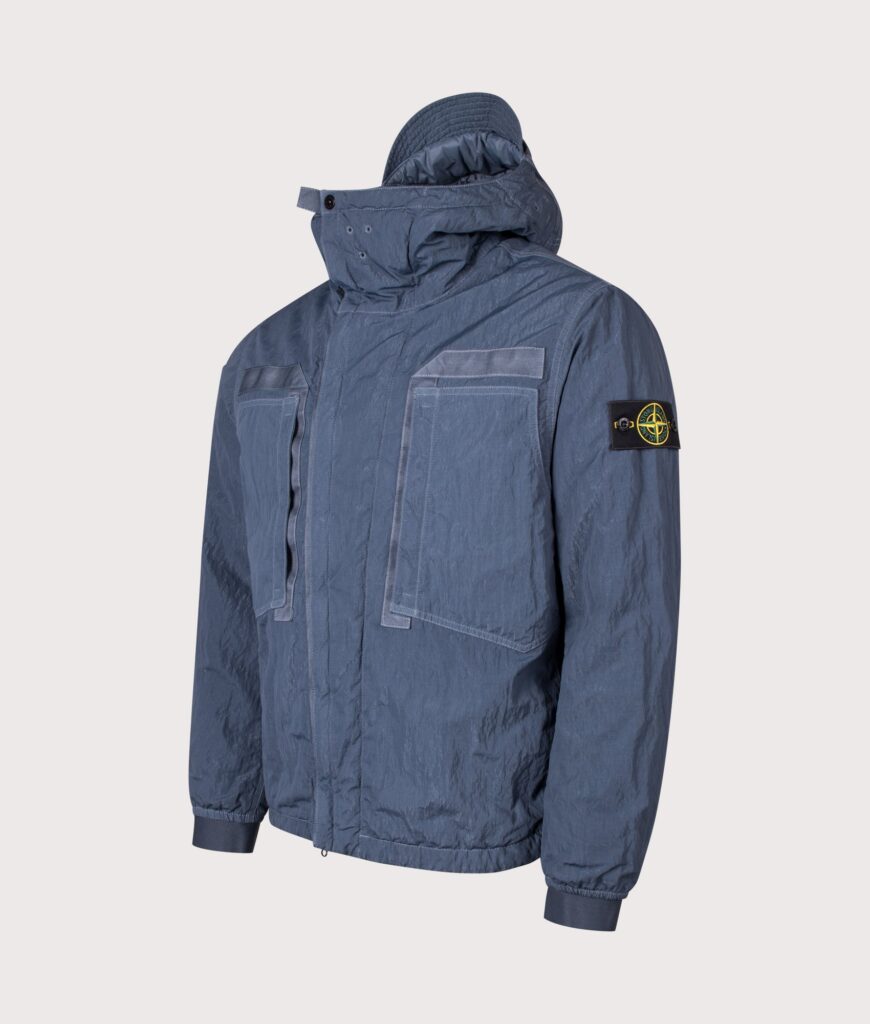 STONE ISLAND Warp Rib Nylon-TC Jacket Slate Blue