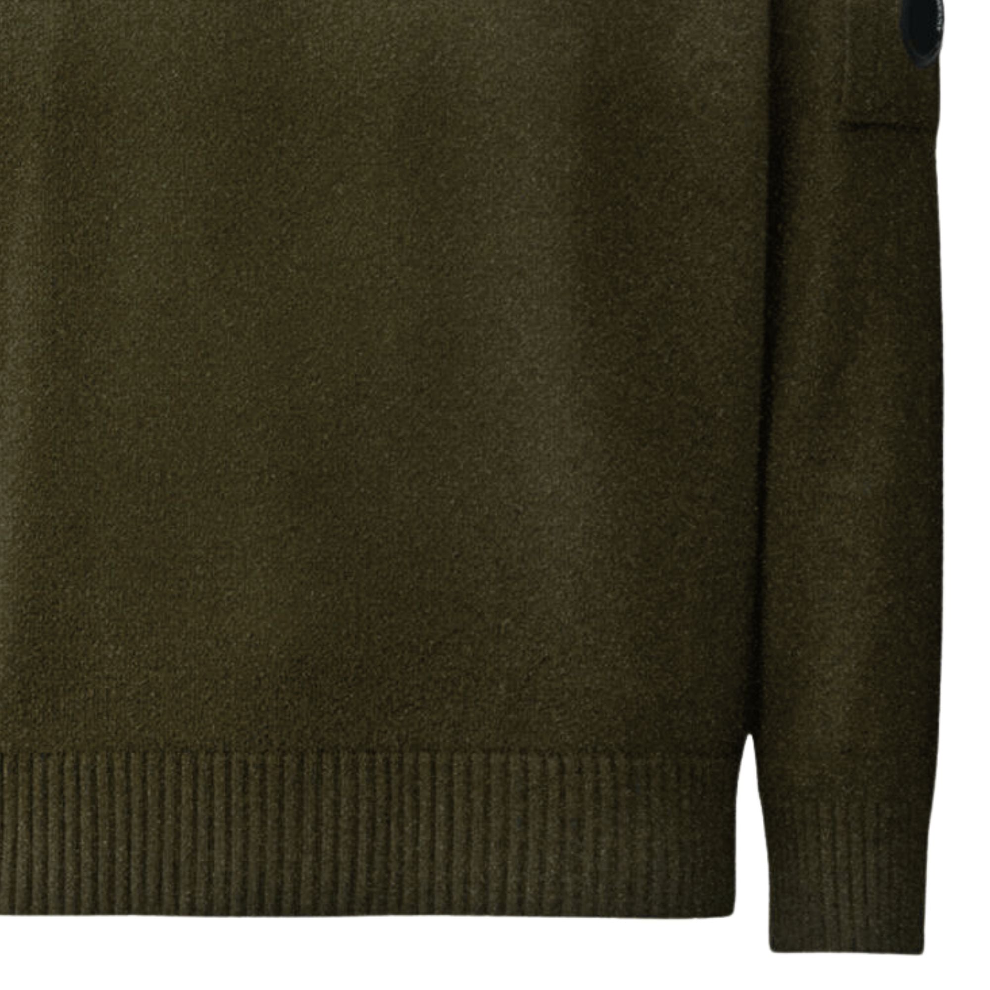 C.P Company Lambswool Lens Crewneck Sweater Ivy Green