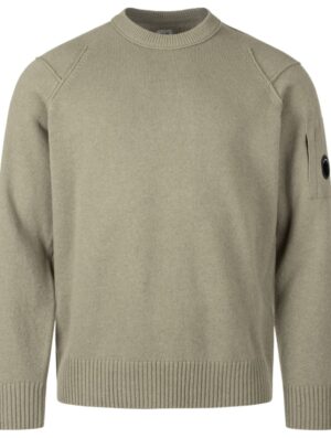 C.P Company Lambswool Lens Crewneck Sweater Fallen Rock - Image 1