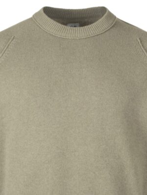 C.P Company Lambswool Lens Crewneck Sweater Fallen Rock - Image 2