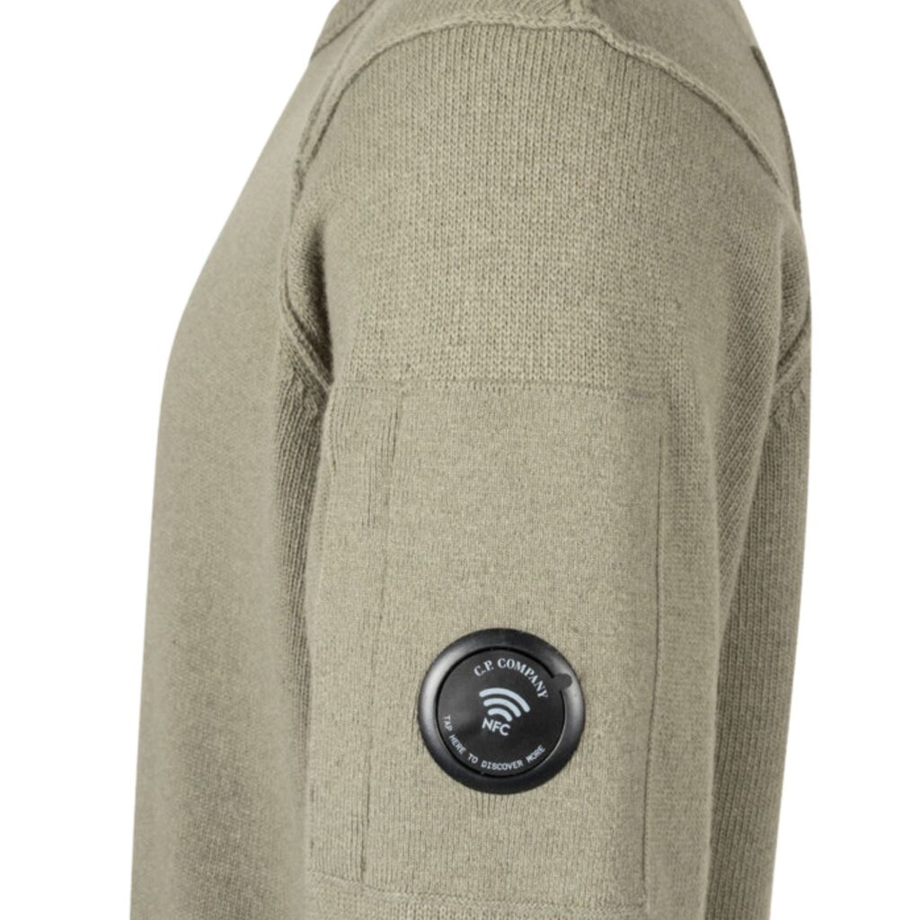 C.P Company Lambswool Lens Crewneck Sweater Fallen Rock