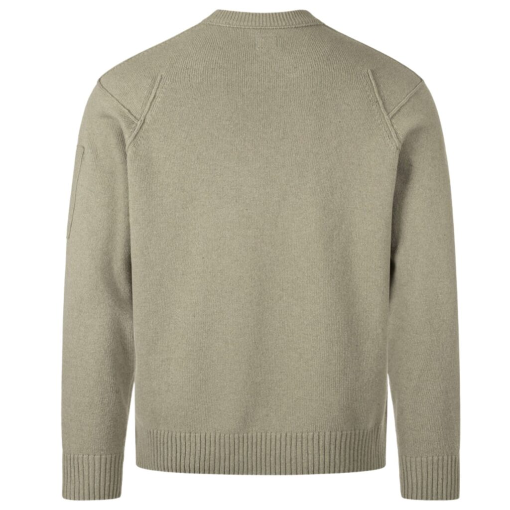 C.P Company Lambswool Lens Crewneck Sweater Fallen Rock