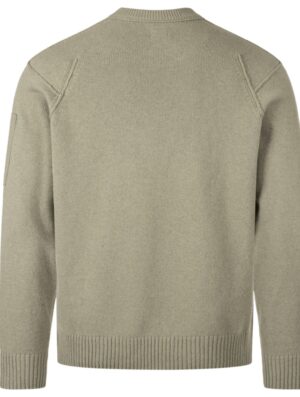 C.P Company Lambswool Lens Crewneck Sweater Fallen Rock - Image 5
