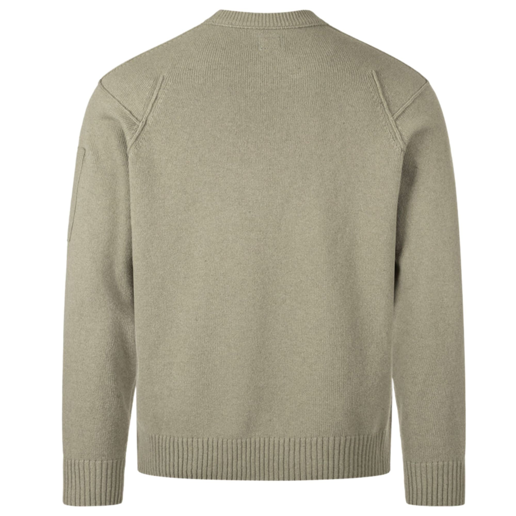 C.P Company Lambswool Lens Crewneck Sweater Fallen Rock - Image 5