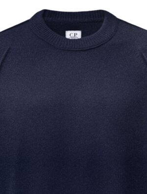 C.P. Company Lambswool Lens Crewneck Sweater Total Eclipse