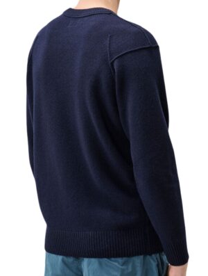 C.P. Company Lambswool Lens Crewneck Sweater Total Eclipse