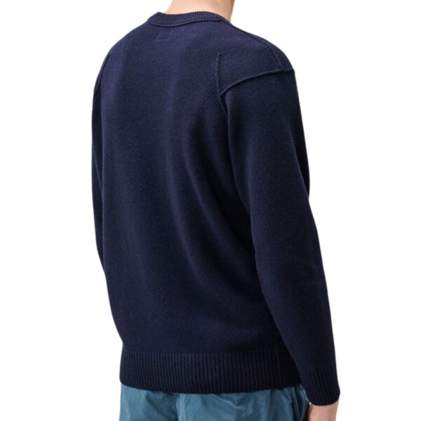 C.P. Company Lambswool Lens Crewneck Sweater Total Eclipse - Image 5