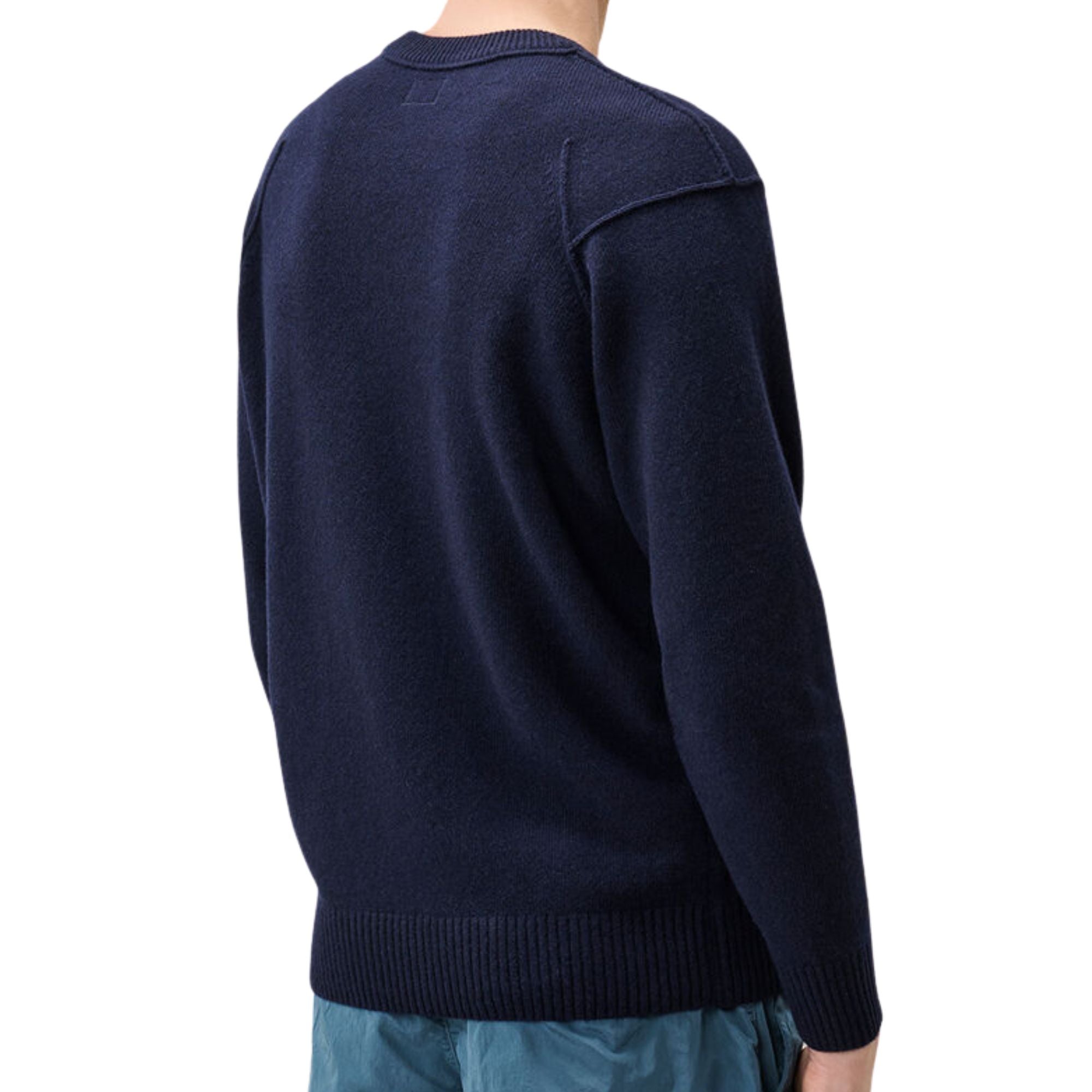 C.P. Company Lambswool Lens Crewneck Sweater Total Eclipse - Image 5
