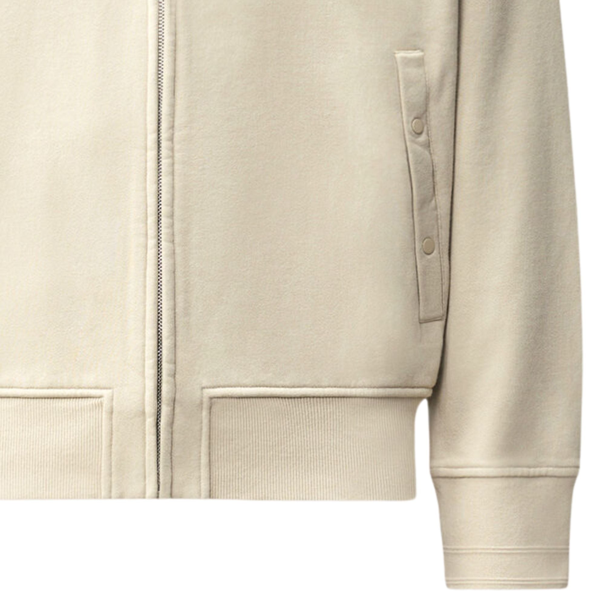 C.P Company Diagonal Raised Fleece Polo Zip Sweatshirt Silver Birch