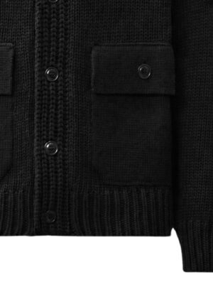 C.P. Company Lambswool Lens Button Sweater Black