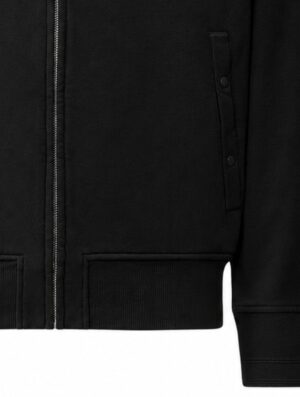 C.P Company Diagonal Raised Fleece Polo Zip Sweatshirt Black