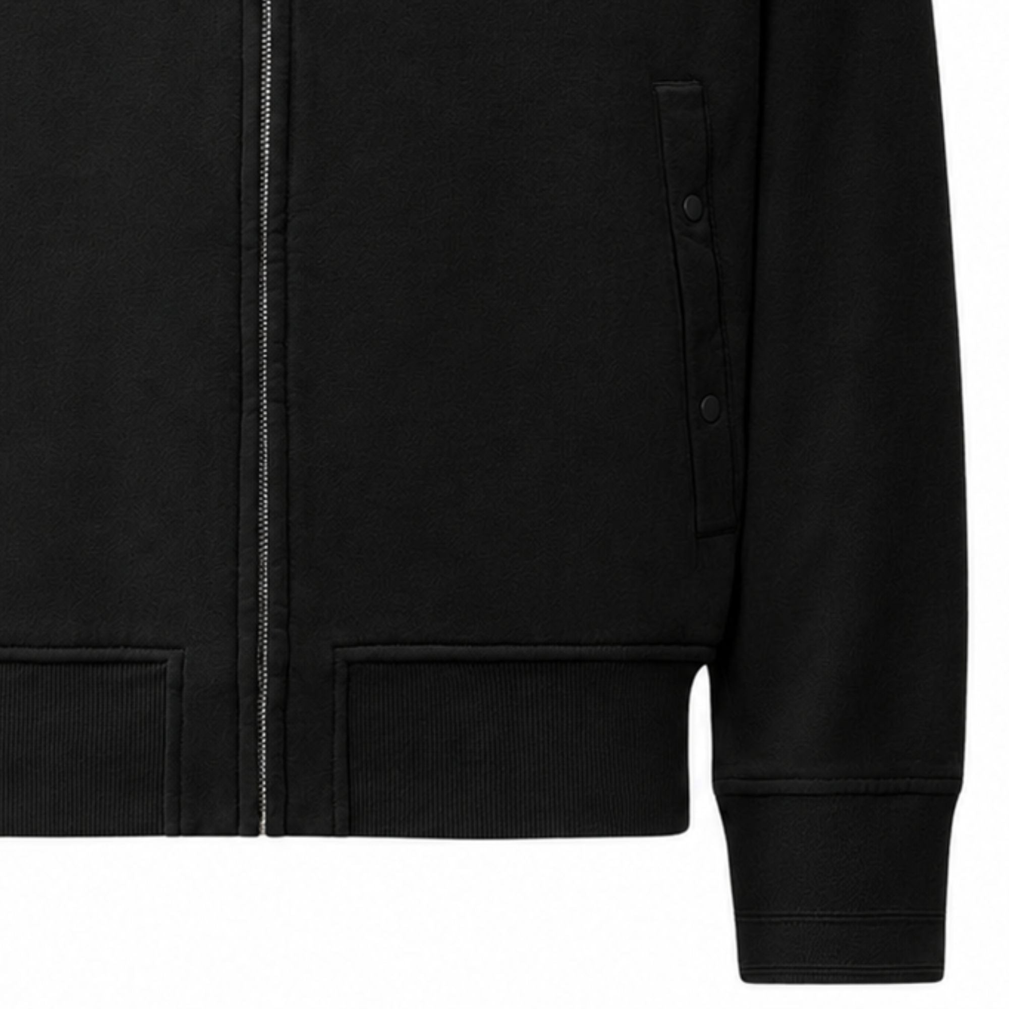 C.P Company Diagonal Raised Fleece Polo Zip Sweatshirt Black