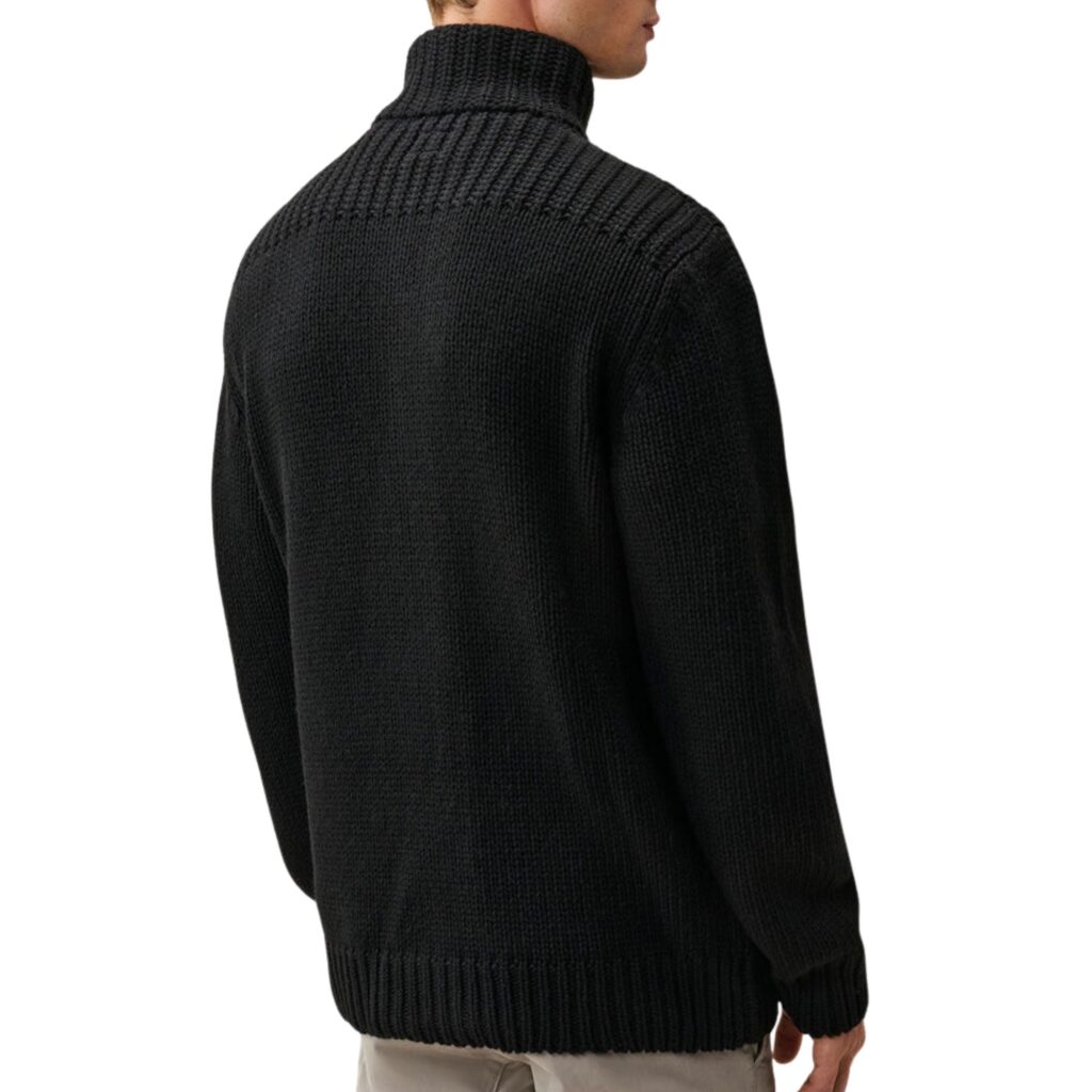 C.P. Company Lambswool Lens Button Sweater Black