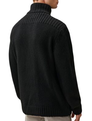C.P. Company Lambswool Lens Button Sweater Black