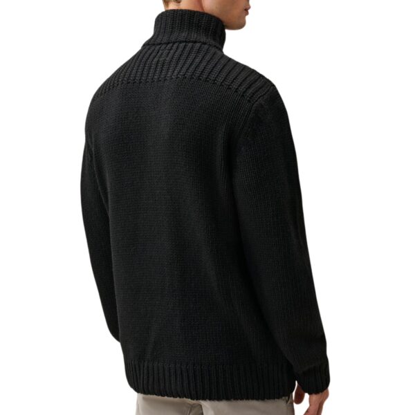 C.P. Company Lambswool Lens Button Sweater Black
