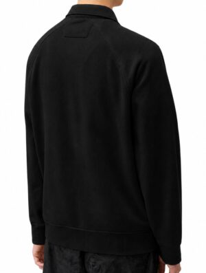 C.P Company Diagonal Raised Fleece Polo Zip Sweatshirt Black