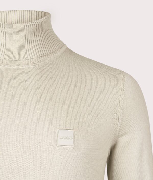 BOSS Regular Fit Akiro Rollneck Jumper Light Beige