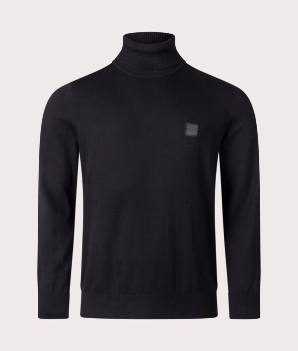 BOSS Regular Fit Akiro Rollneck Jumper Black