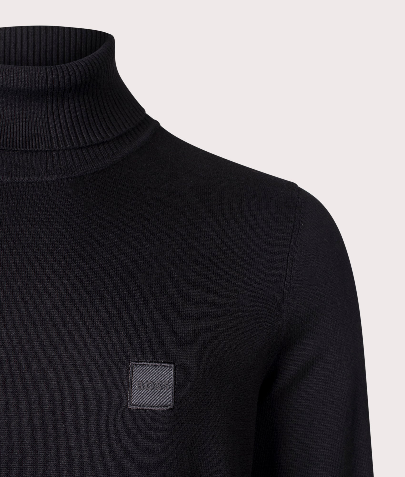 BOSS Regular Fit Akiro Rollneck Jumper Black