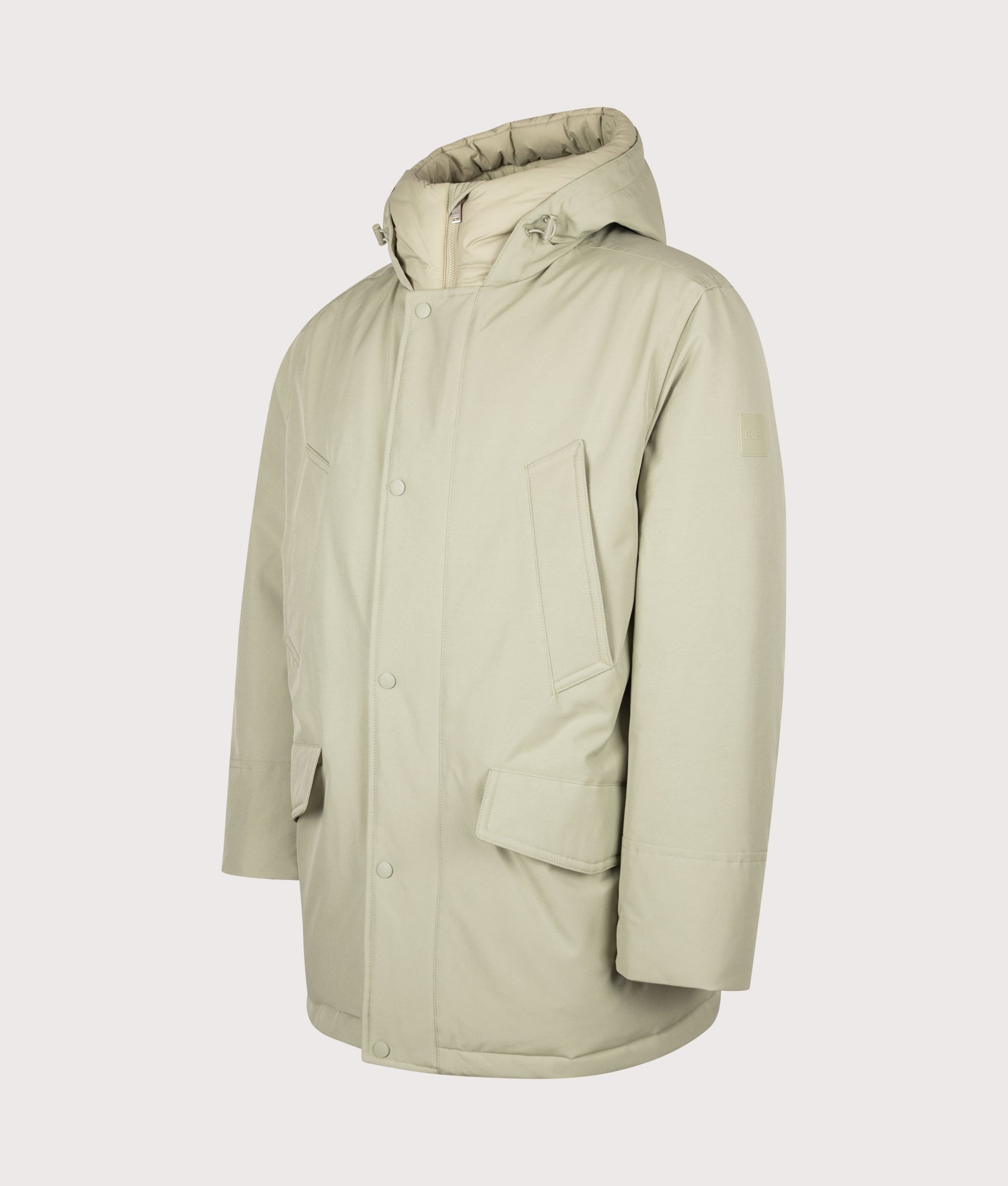 BOSS Regular Fit Osiass1 Parka 370 Open Green