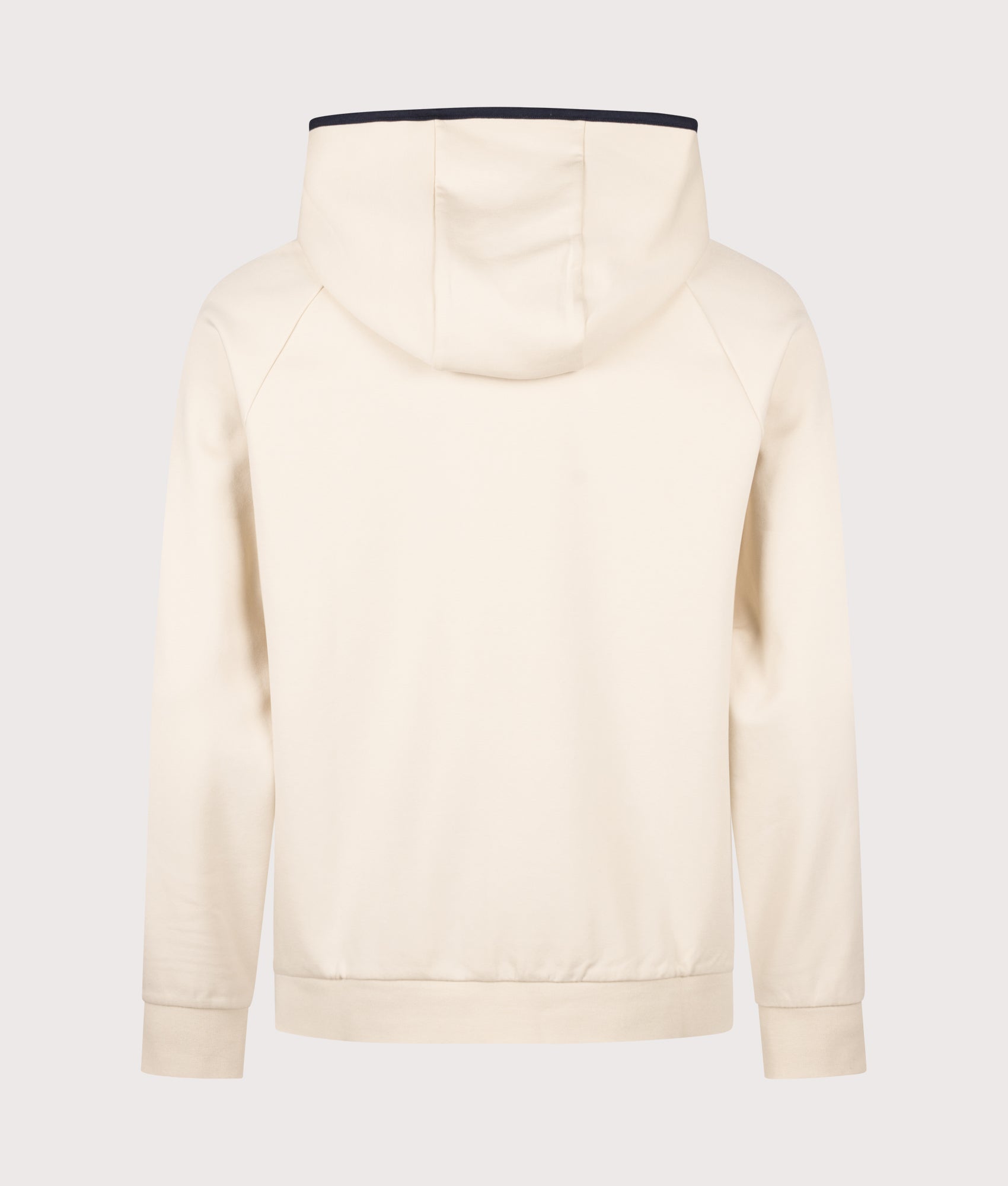 BOSS Regular Fit Sense Zip Through Hoodie Open White