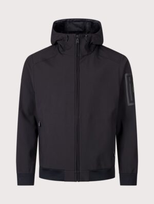 BOSS Regular Fit OW Travel Hooded Jacket Black