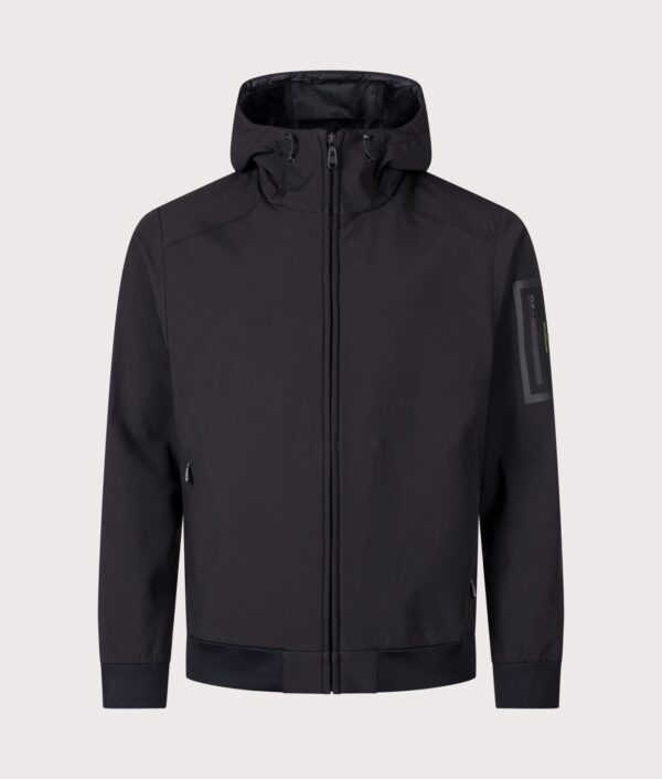 BOSS Regular Fit OW Travel Hooded Jacket Black