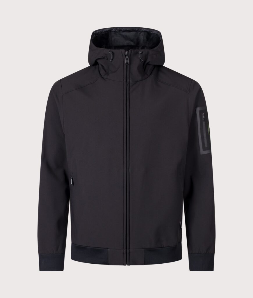 BOSS Regular Fit OW Travel Hooded Jacket Black