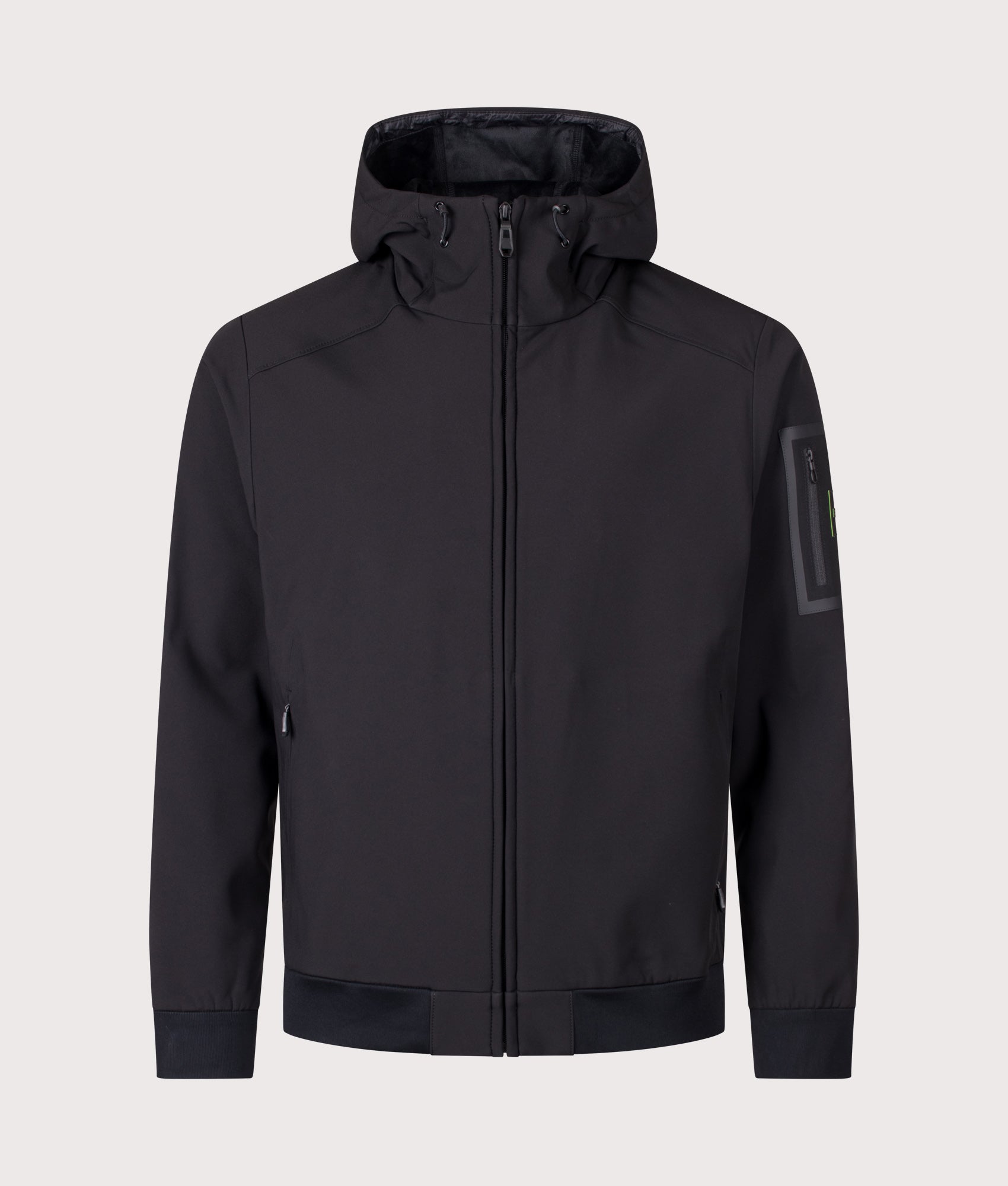 BOSS Regular Fit OW Travel Hooded Jacket Black