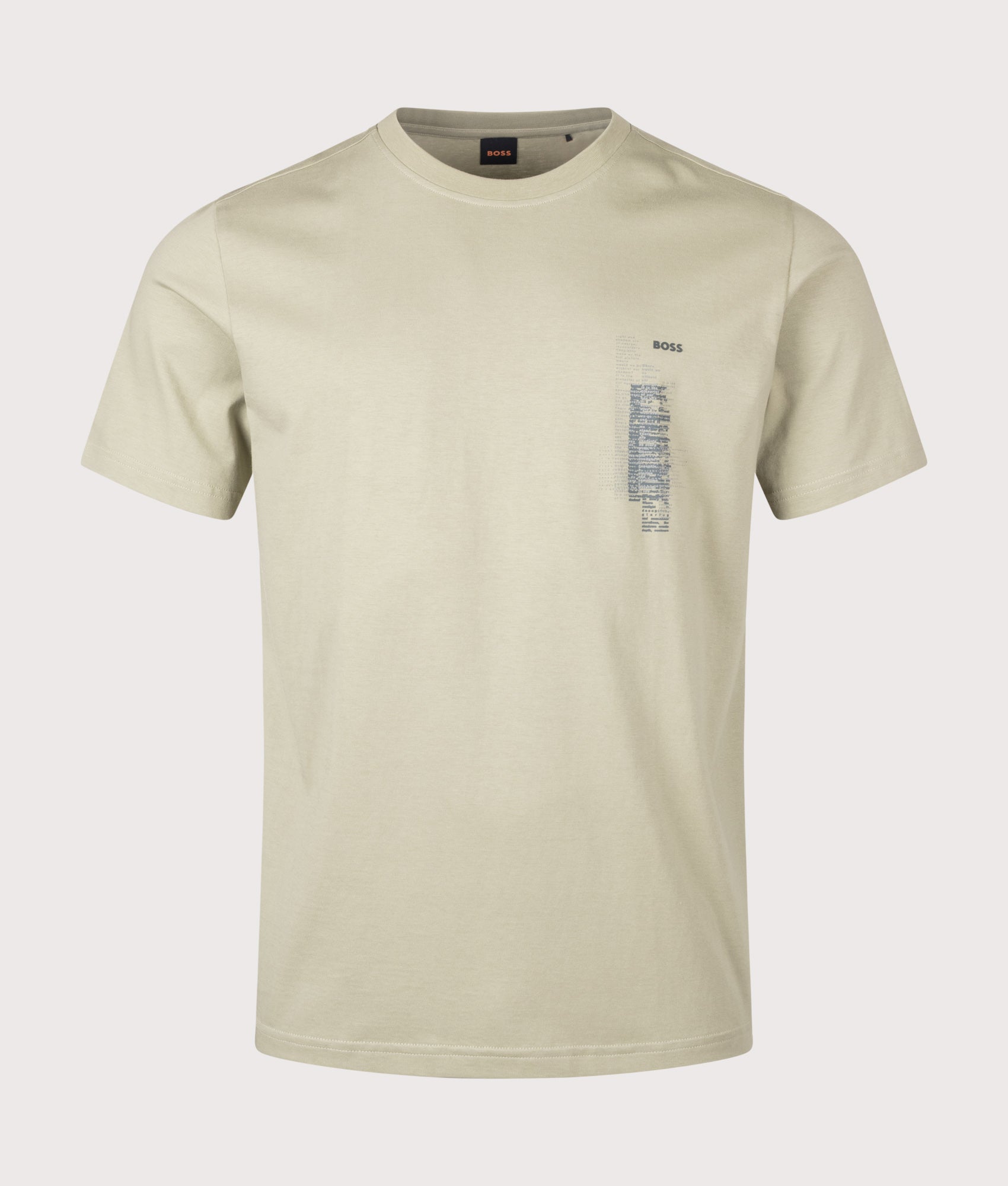 BOSS Regular Fit Te Footprint T-Shirt Open Green