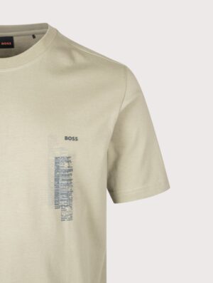 BOSS Regular Fit Te Footprint T-Shirt Open Green