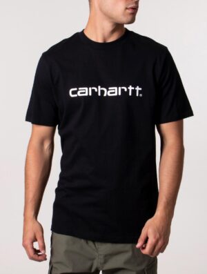 Carhartt WIP Regular Fit Script T-Shirt 0D2XX Black/White