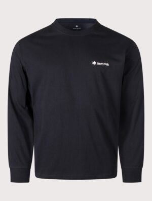 Snow Peak Relaxed Fit Long Sleeve Logo T-Shirt Black