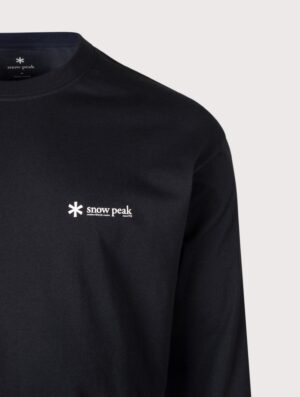 Snow Peak Relaxed Fit Long Sleeve Logo T-Shirt Black