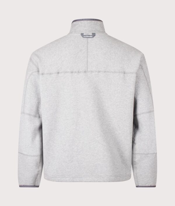 and wander Relaxed Fit Button Placket Overhead Sweatshirt 021 Light Gray